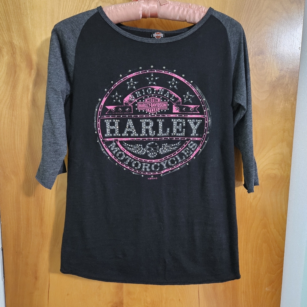 Harley Davidson 3/4 Sleeve Shirt